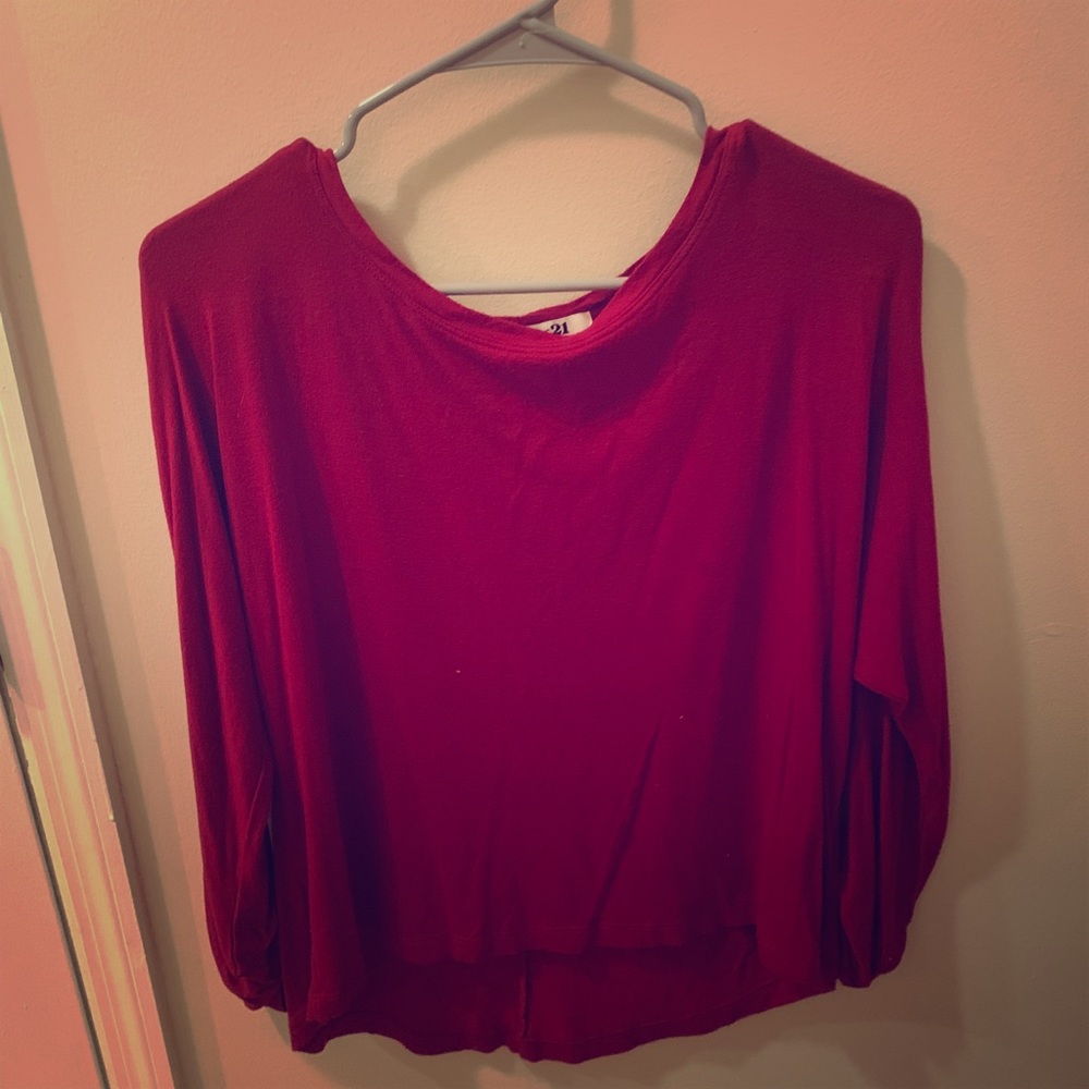 Forever 21 Red Long Sleeve Shirt